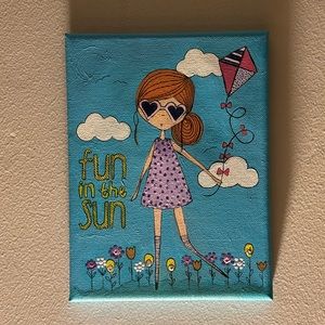 ⛅️ Handcrafted Acrylic Painting~ Fun in the Sun